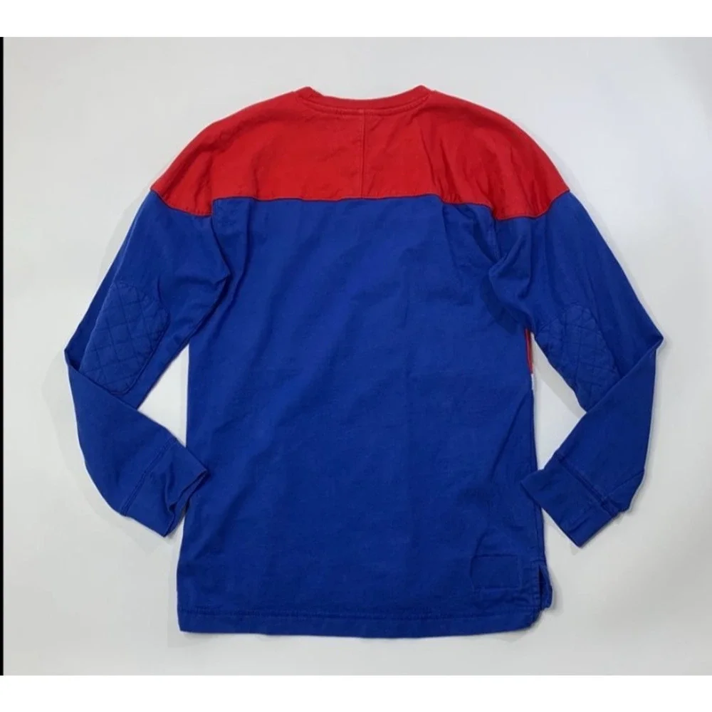 New York Giants Shirt Boys Youth Large Sleeve Retro Throwback Mitchell & Ness